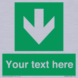 Safe condition Custom arrow down sign